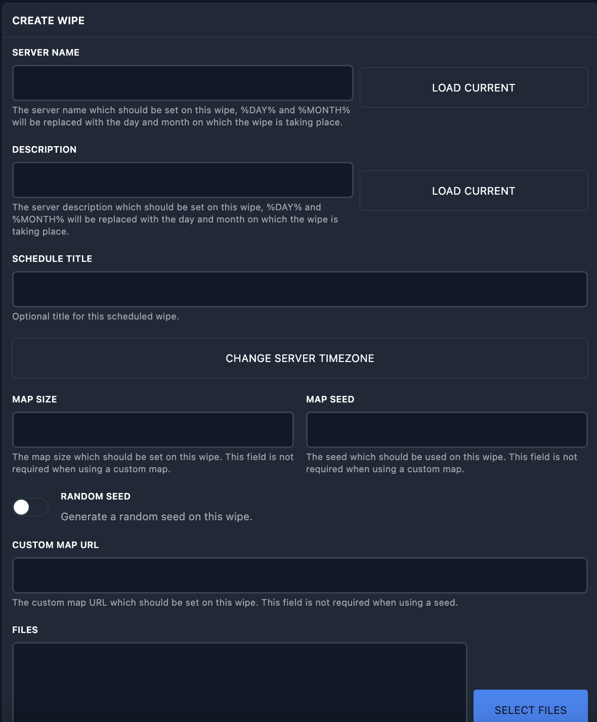 Scheduled Automatic Wipes